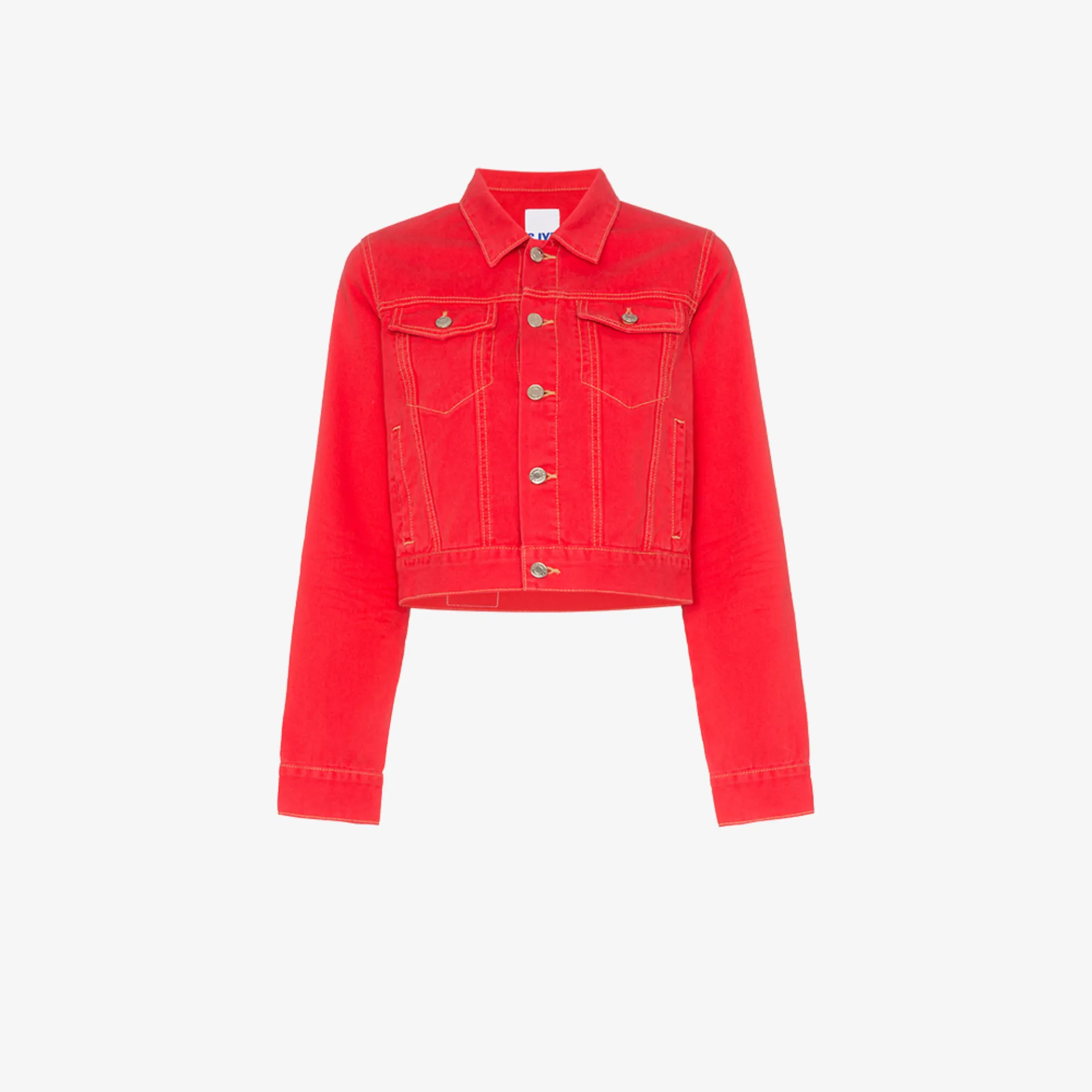 cropped fitted jean jacket