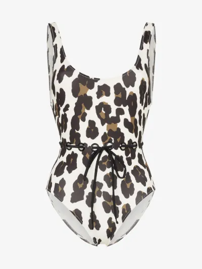 solid and striped leopard one piece