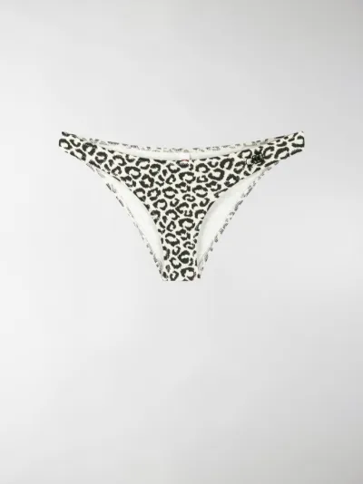 black and white leopard print bikini