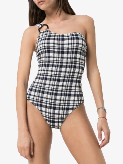 gingham print swimsuit