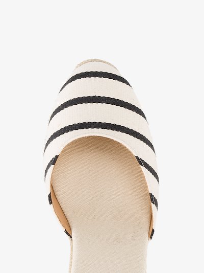 striped espadrilles wedge