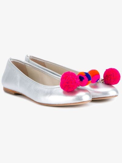 pom pom ballerina shoes