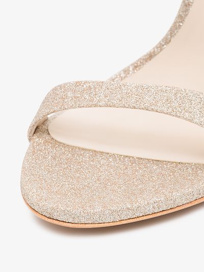 champagne glitter rosalind 100 leather sandals展示图