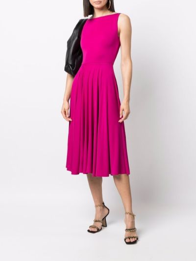 sleeveless pleated midi dress