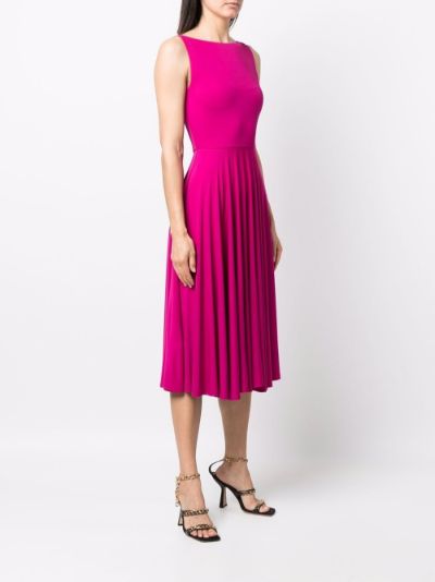 sleeveless pleated midi dress