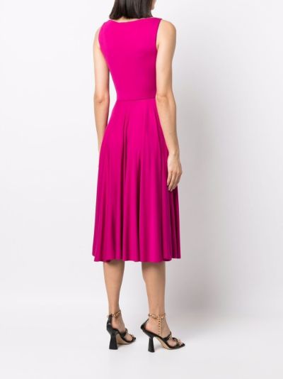 sleeveless pleated midi dress