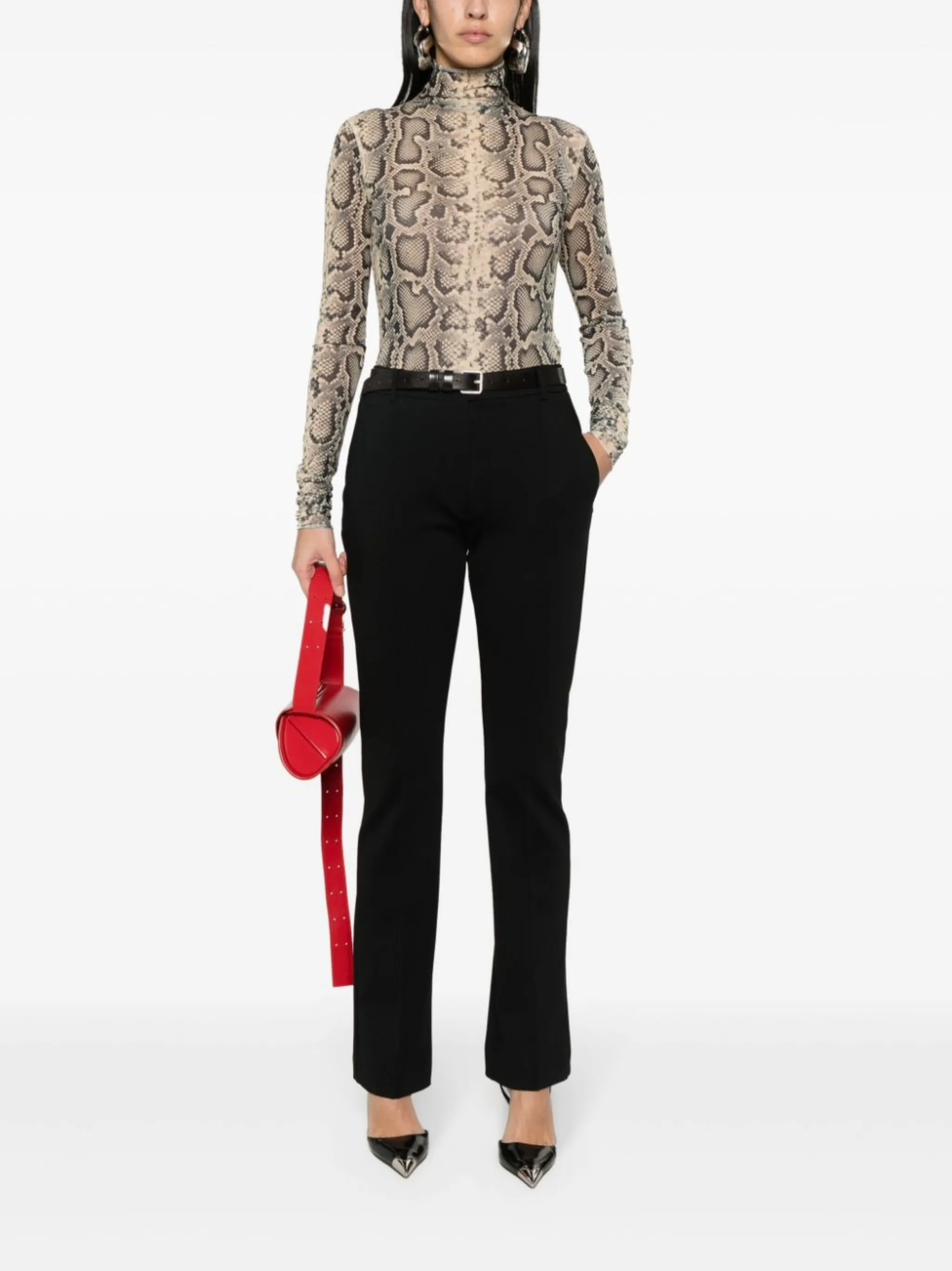 Snakeskin roll neck hotsell