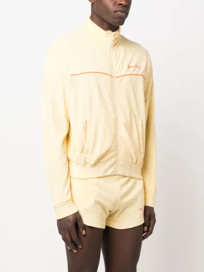 SPORTY & RICH YELLOW TRACK HOODIE SIZE selling SMALL