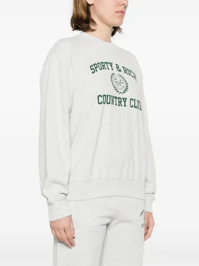 Sporty & Rich logo-print cotton sweatshirt | Eraldo.com US
