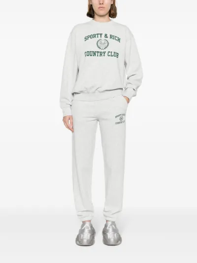Sporty & Rich logo-print cotton sweatshirt | Eraldo.com US Sporty & Rich logo-print cotton sweatshirt | Eraldo.com US
