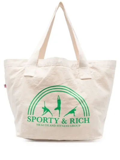 Sporty Rich logo print tote bag Eraldo PM