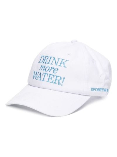 slogan-embroidered cotton cap, Sporty & Rich