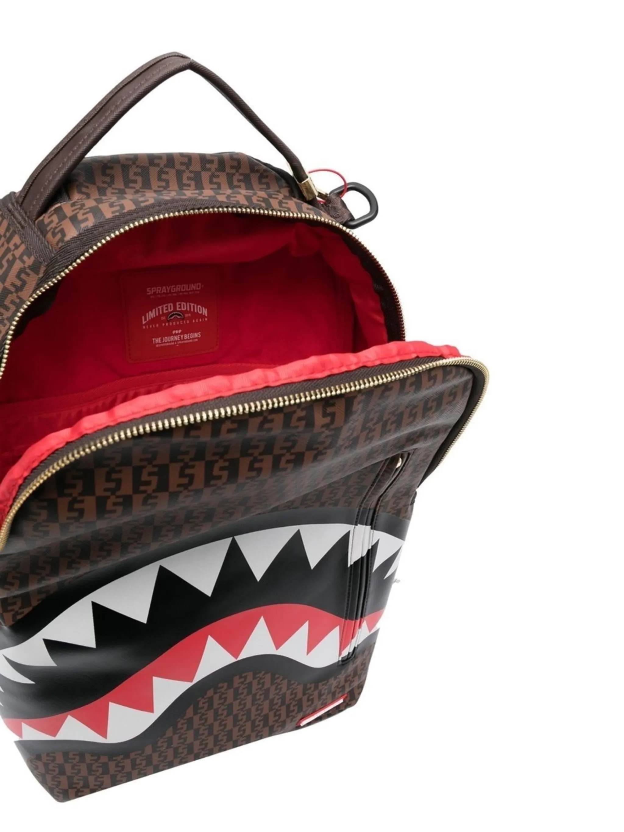 Cashin Checks Shark Motif Backpack Sprayground 9242