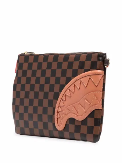 Sprayground outlet Clutch Bag Brown Checkered