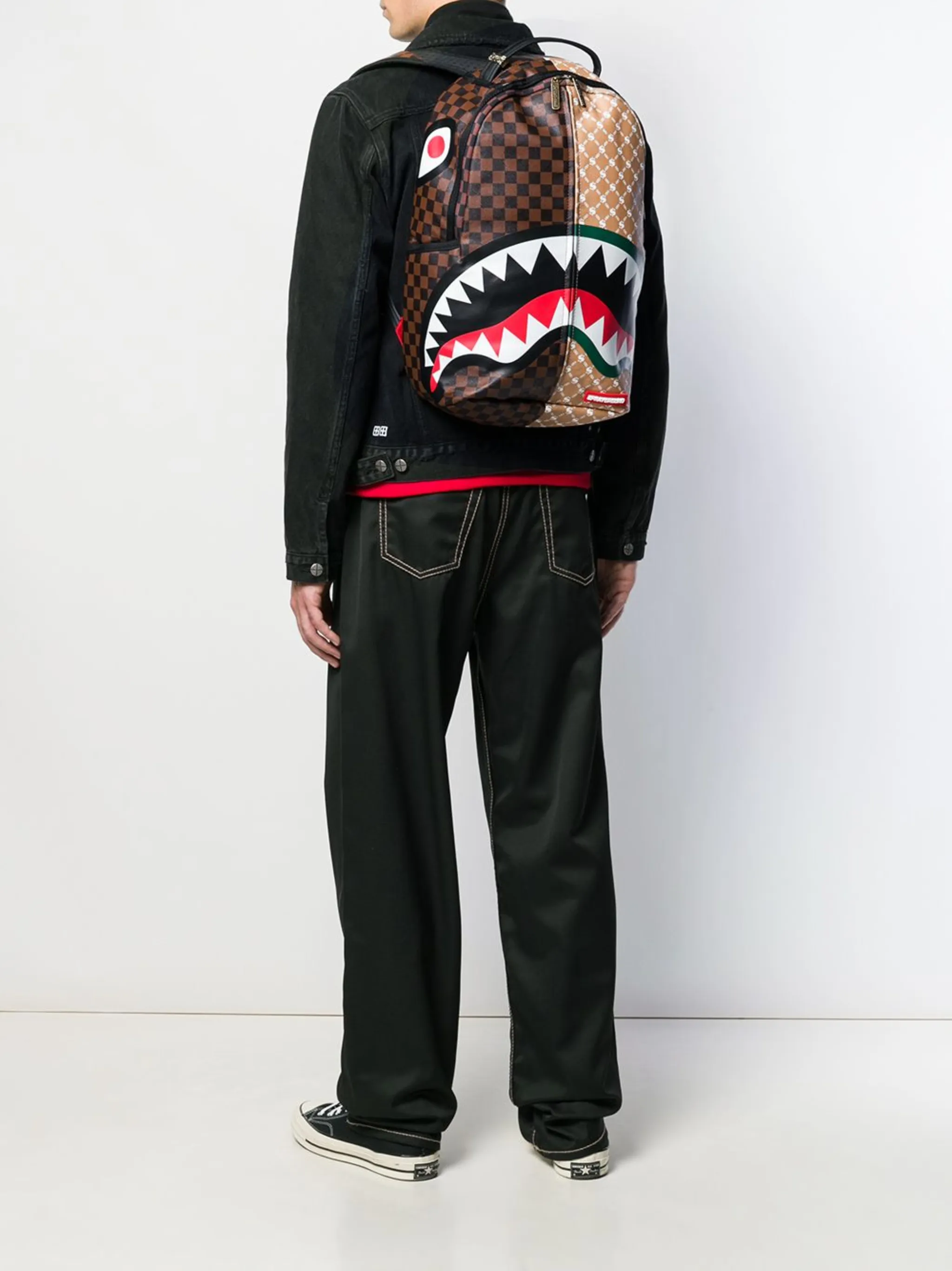 Paris vs Florence shark print backpack Sprayground US