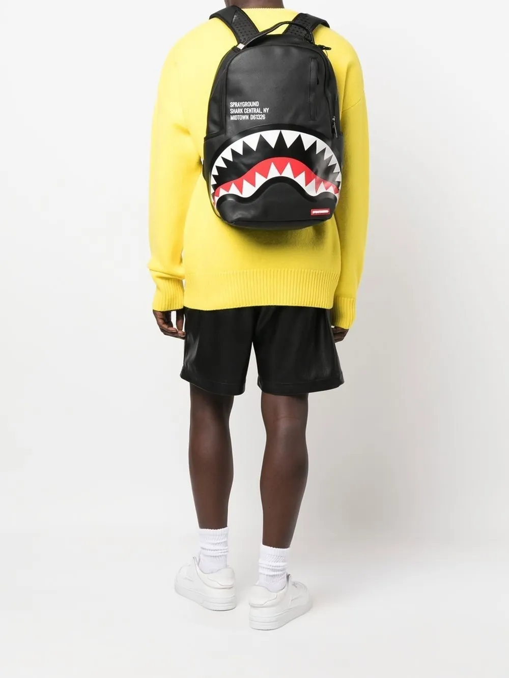 shark teethprint zipup backpack Sprayground US