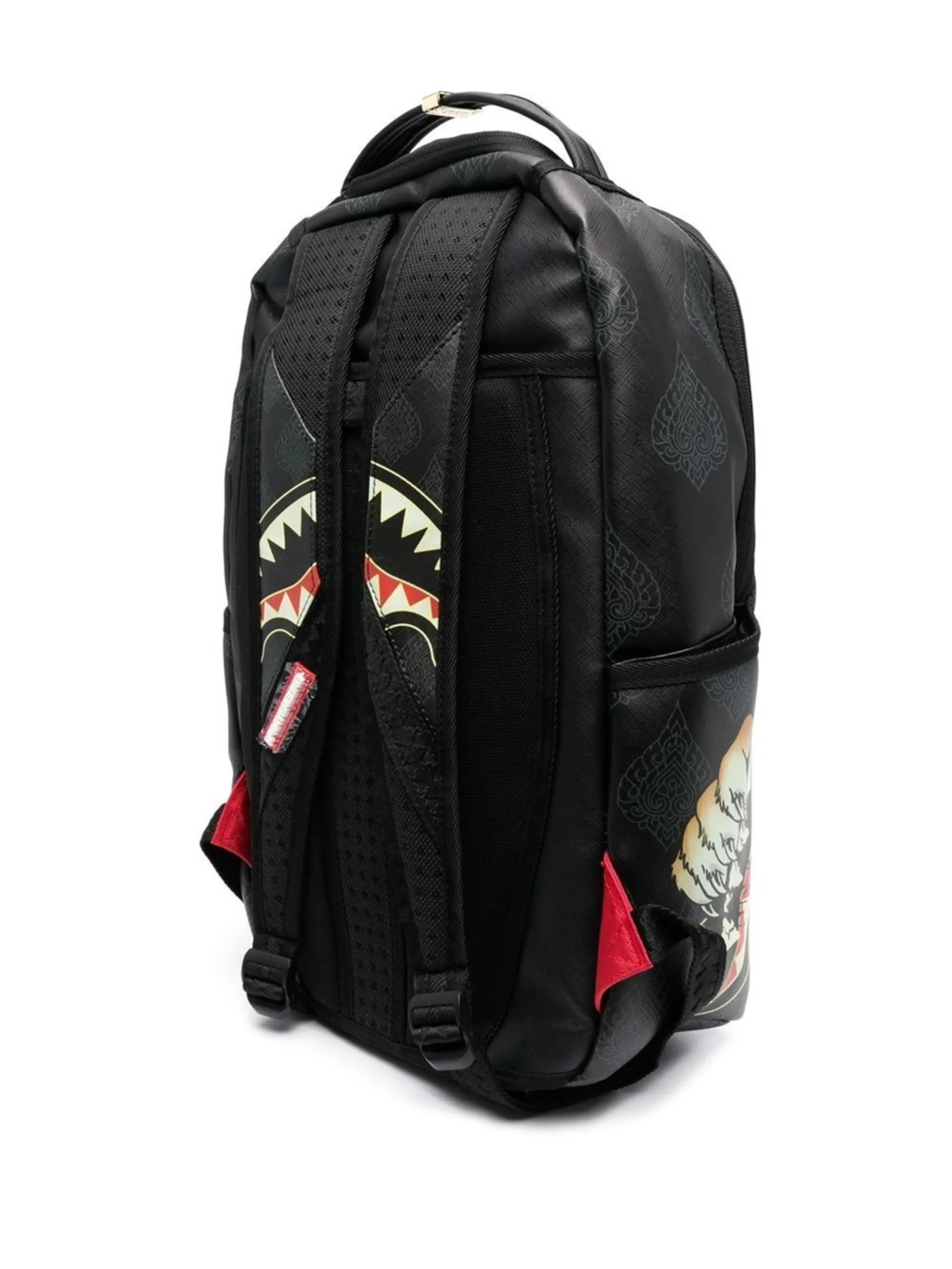 shark teethprint zipup backpack Sprayground