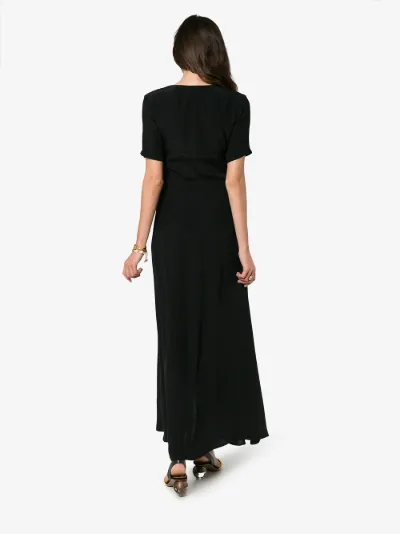 Black Maya tie front maxi dress展示图