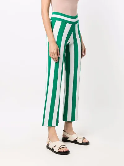 striped cropped pants