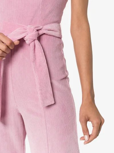 pink cord jumpsuit