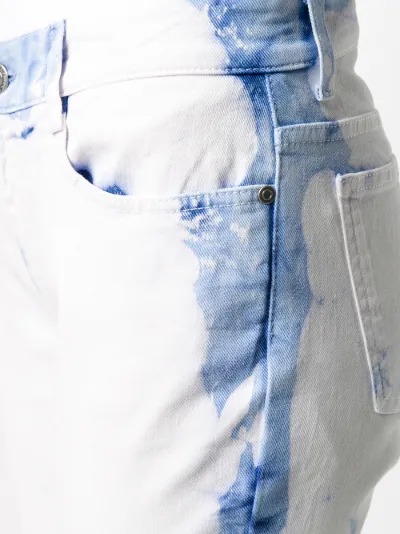 acid wash straight leg jeans