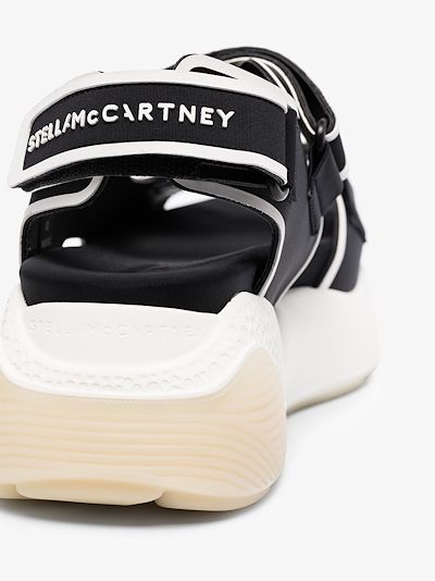 black and white platform sandals