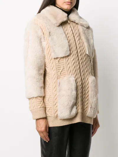 stella mccartney fur cardigan