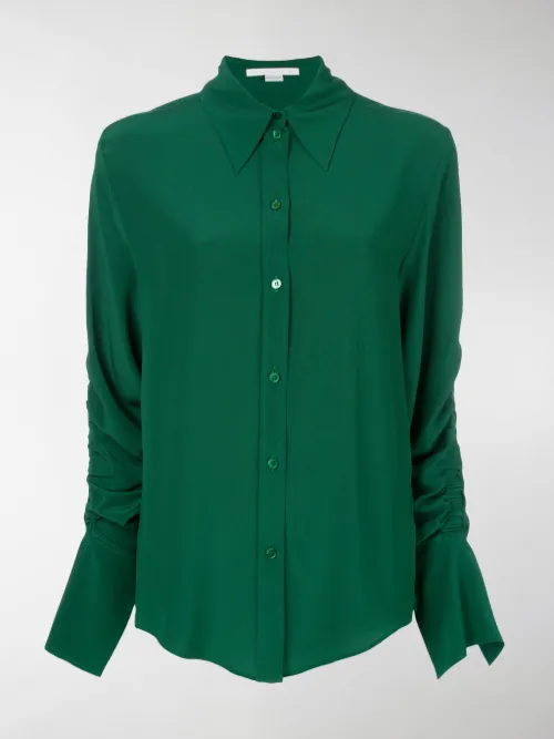 Stella McCartney - Camicia con maniche increspate