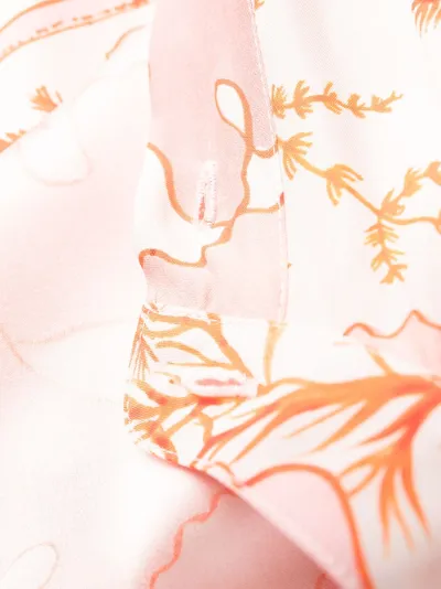 coral print maxi dress