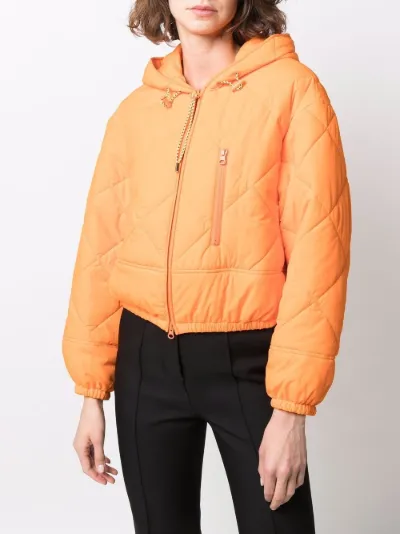 cropped quilted puffer jacket