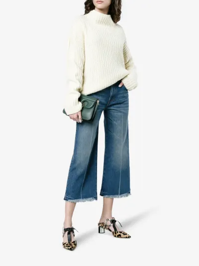 cropped wide leg jeans展示图