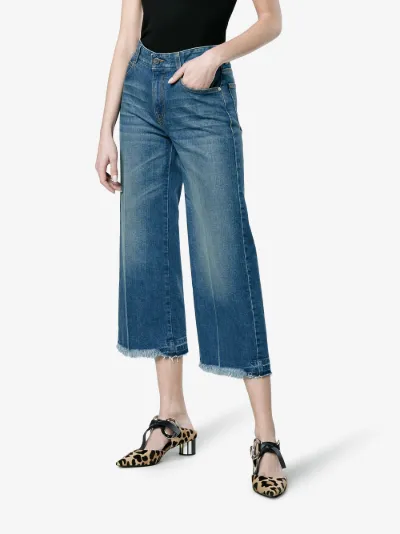 cropped wide leg jeans展示图