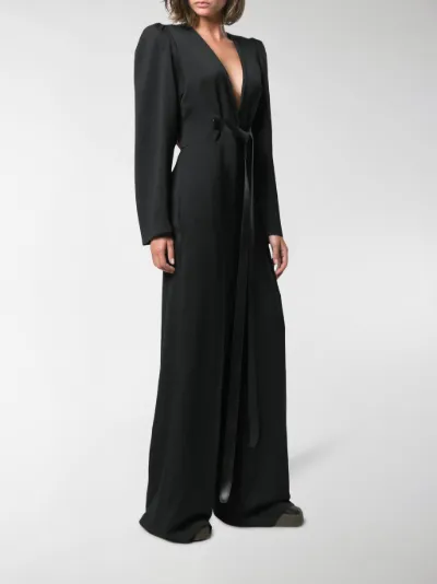 deep v neck jumpsuit