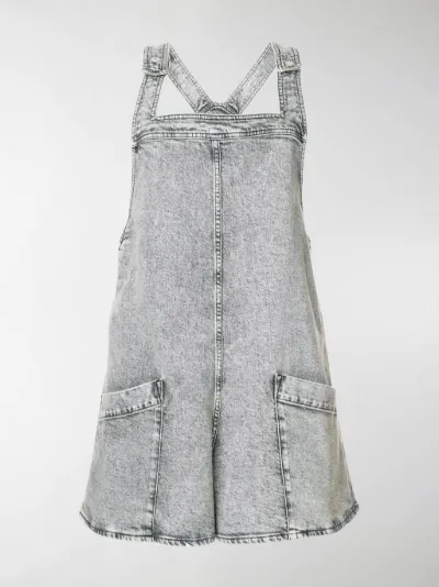grey denim dungarees
