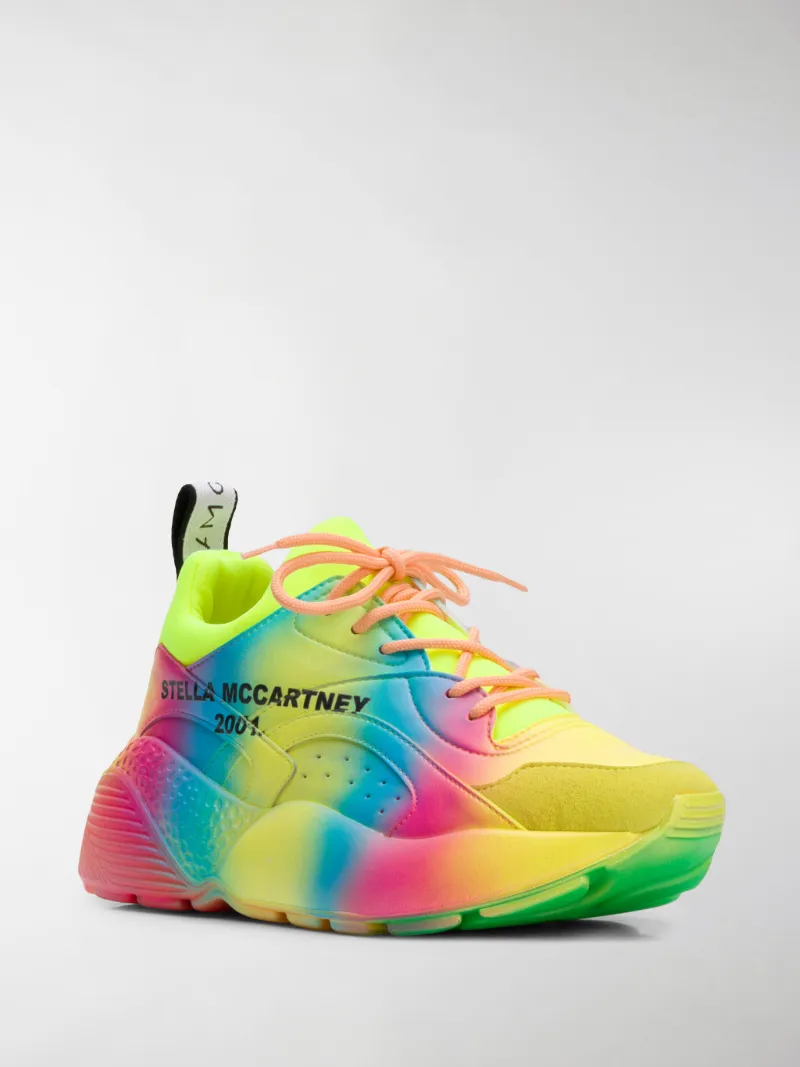 stella mccartney eclypse rainbow sneakers
