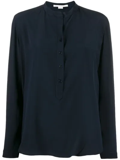 Stella McCartney Eva silk shirt blue 