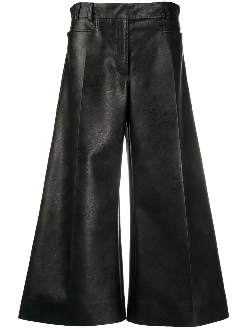 Stella McCartney faux-leather wide-leg 