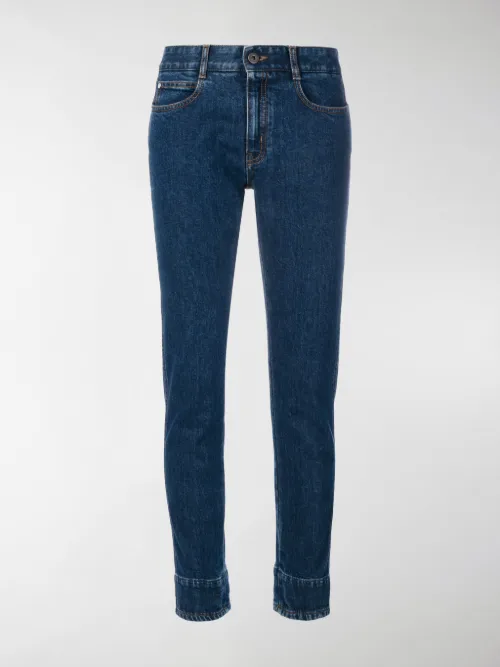 Stella McCartney - Jeans con polsini ricamati