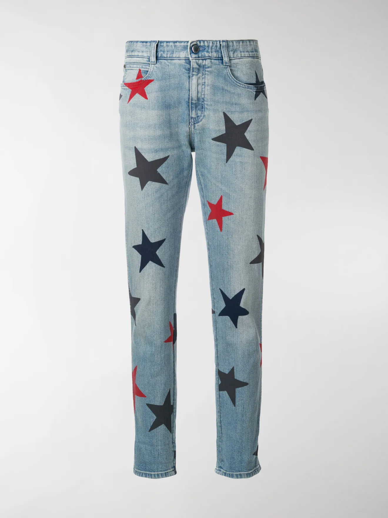 Stella McCartney Jeans skinny con stelle stampate blu | MODES