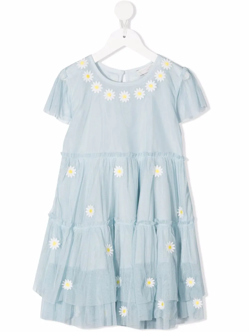 embroidered recycled polyester tulle dress