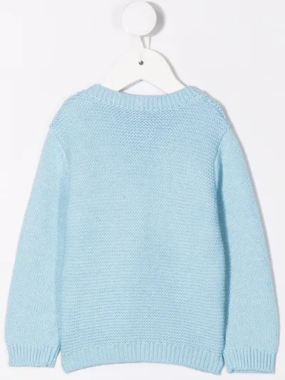 pale blue chunky jumper