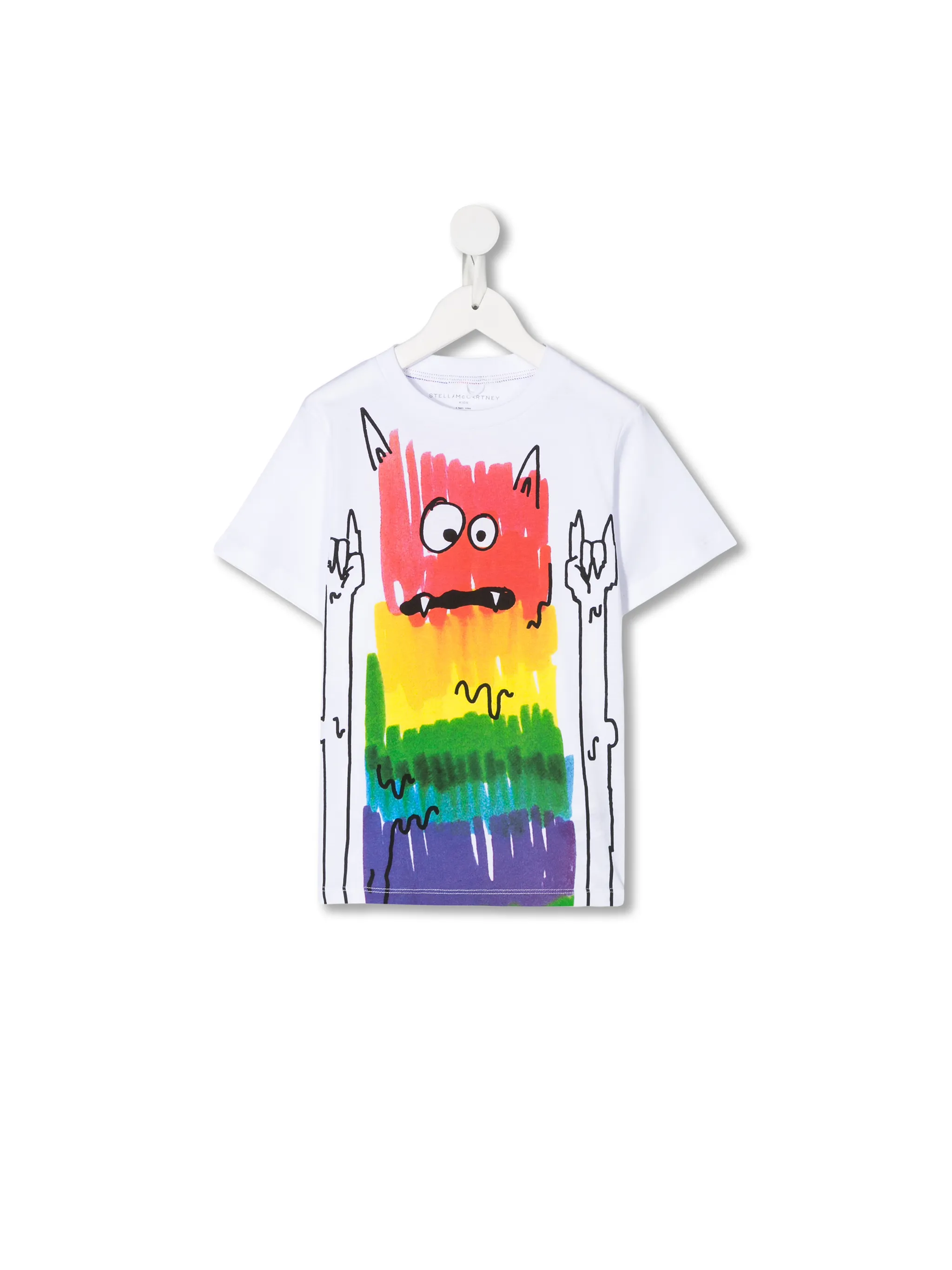 Stella McCartney Kids rainbow monster print T-shirt | Eraldo