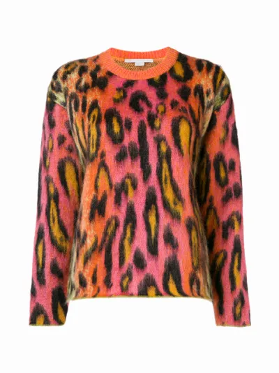 Laneus maglione leopardato - di colore rosso - Stileo.it