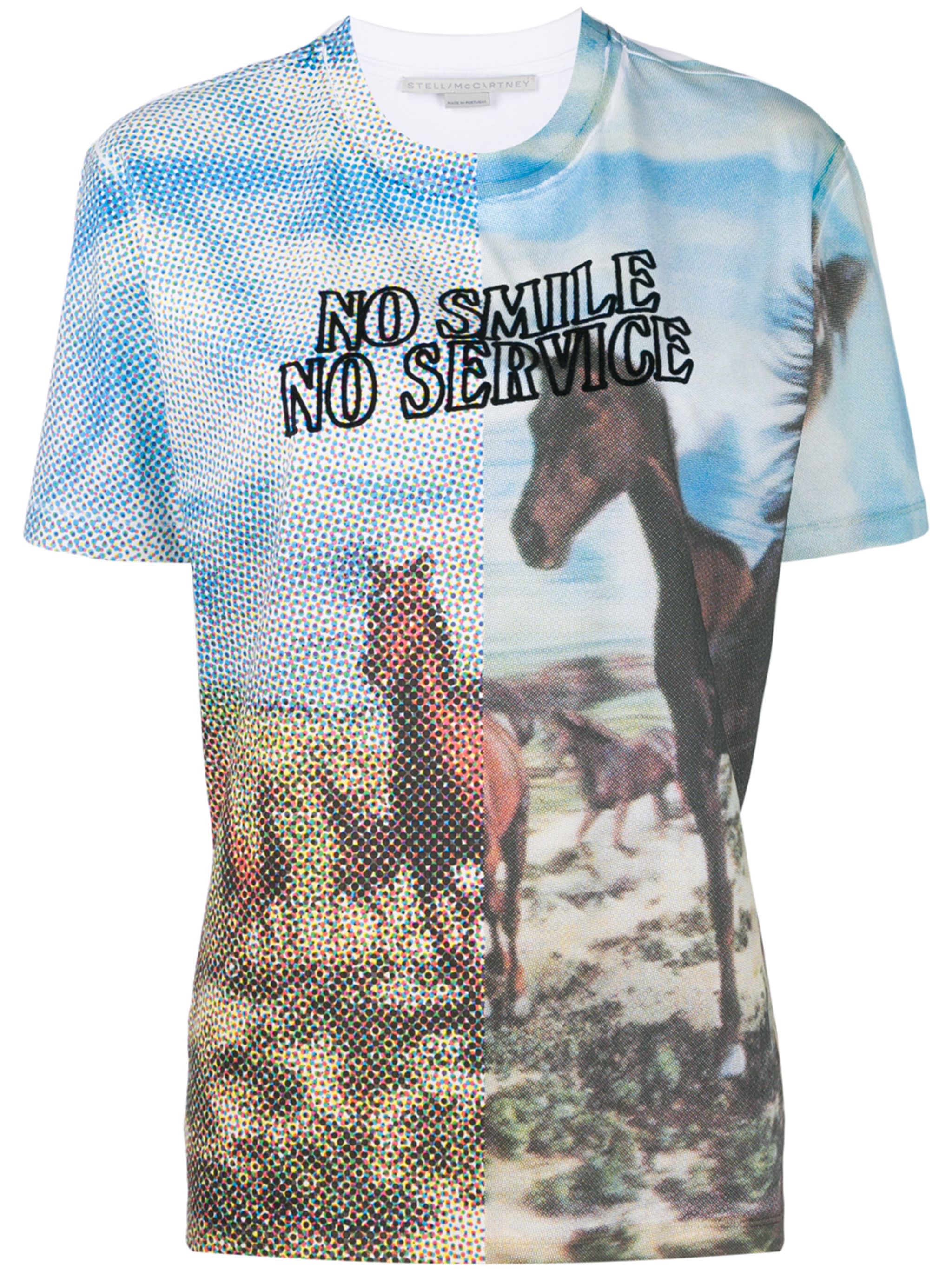 Stella McCartney No Smile No Service digital horse print T-shirt |  Eraldo.com US