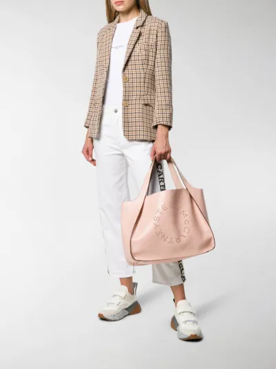 stella mccartney perforated logo tote