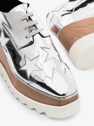 silver flatform shoes