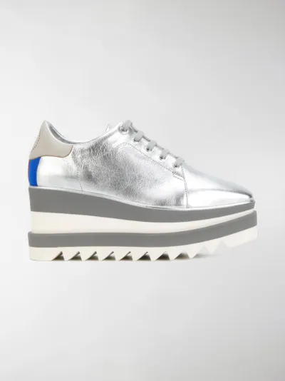 stella mccartney silver platform shoes