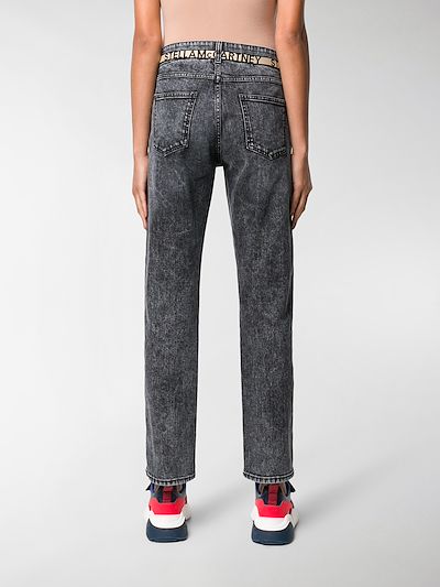 grey straight leg jeans