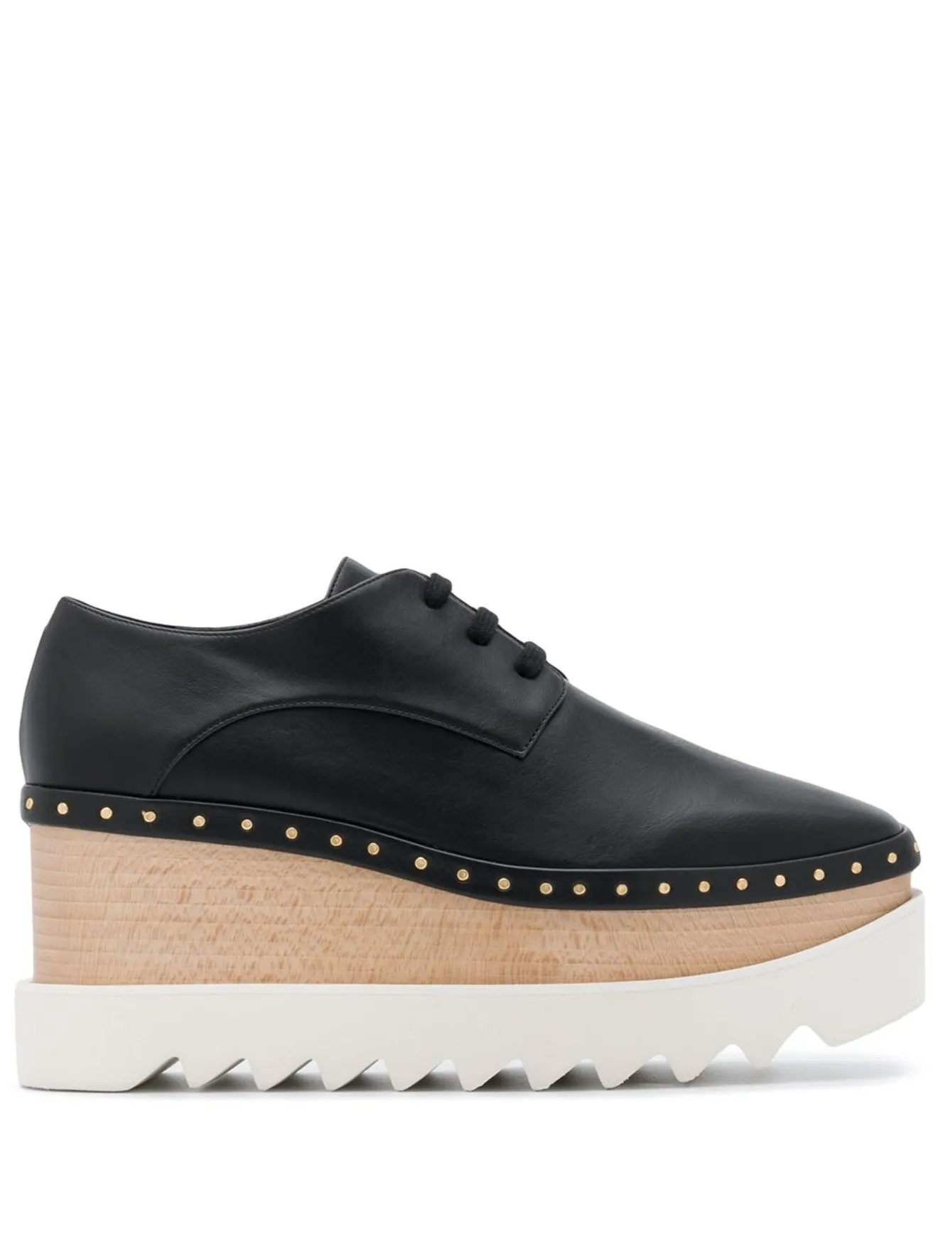 Stella McCartney Stringate Elyse con zeppa nero | MODES