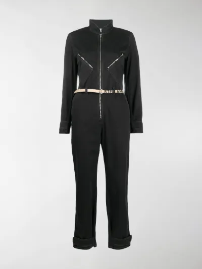 Stella McCartney Tuta intera denim con logo nero | MODES